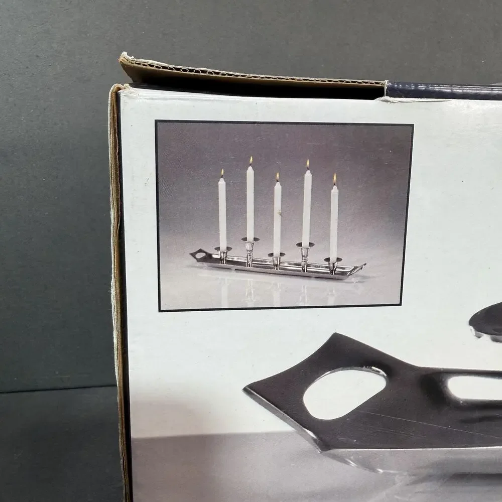 5 Candle Holder Silver-toned, made in India, Bed Bath & Beyond Centerpiece